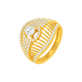 22k Yellow Cubic Zirconia Cocktail Rings in size 7 and total gold weight of 4.86g